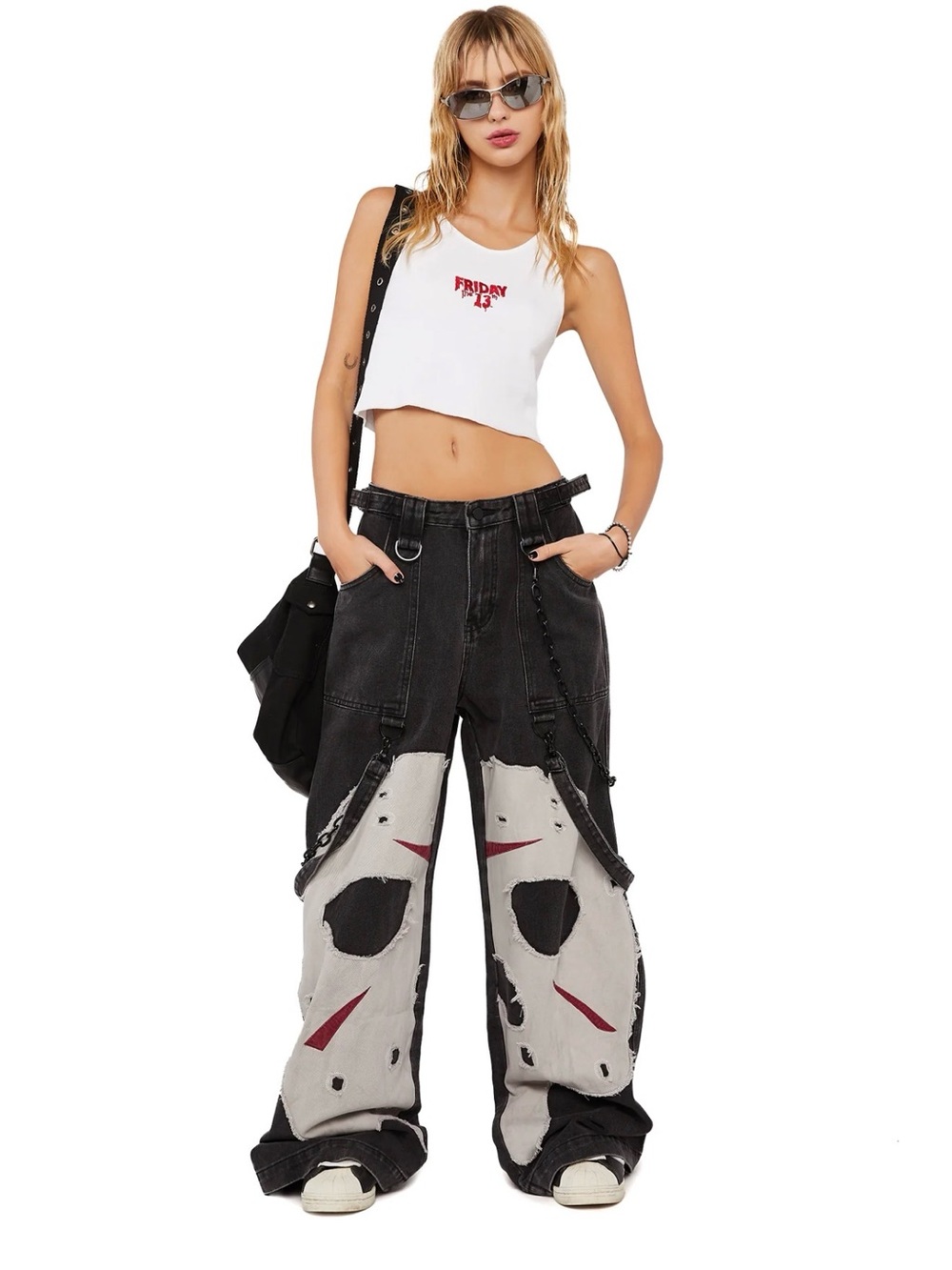 Dolls Kill x Horror Vile Voorhees Baggy Jeans Size Small NEW
